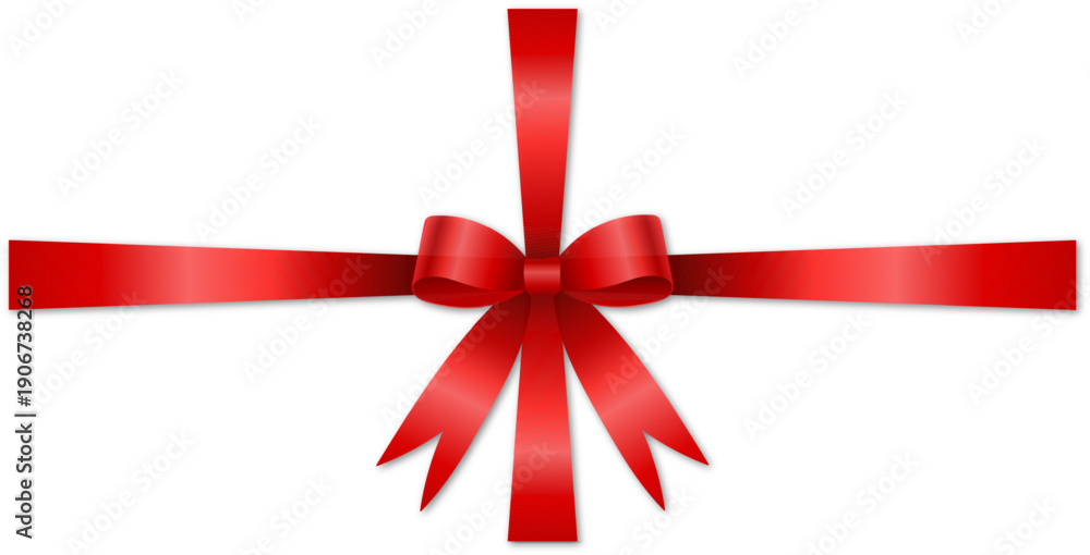 Fototapeta premium Czerwona kokarda oplatająca stronę.