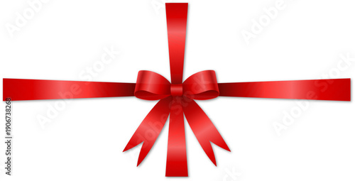 Czerwona kokarda oplatająca stronę.