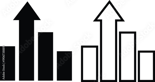 Arrow icon set in flat and line style, direction pointer symbol collection and group, black monochrome vector illustration isolated on transparent background for web and app interface