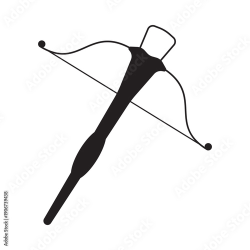 Ancient weapon silhouette icon set