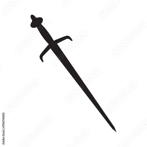 Ancient weapon silhouette icon set