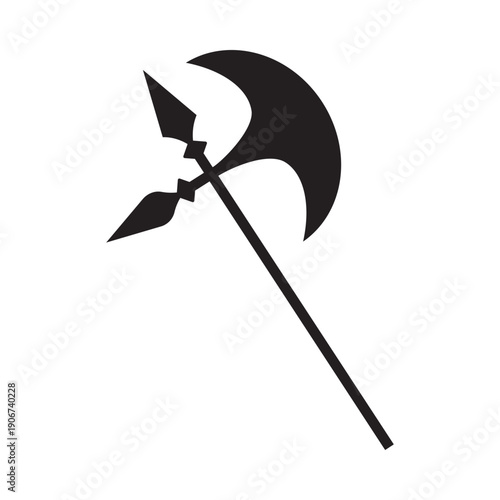 Ancient weapon silhouette icon set