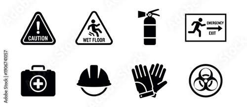 Safety and Security Icons Set
