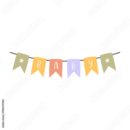 Cute baby nursery and care icons