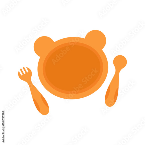 Cute baby nursery and care icons