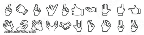 hands collection icon 