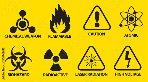 prevention and caution vector signs
