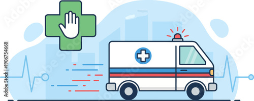 Healthcare and Medical Flat Vector Illustration. Clean and minimal design featuring doctors, nurses, patients, medical services, health technology, hospital care, telemedicine, and wellness themes.