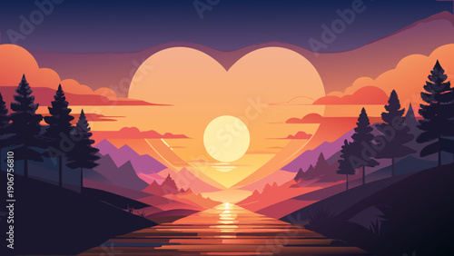 sunrise in the mountains