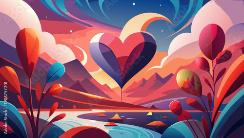 abstract background with flowers