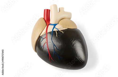 Realistic Human Heart Medical Illustration
