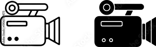 Black and white cameras side by side