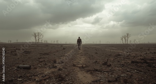 A lone survivorâ€™s determined march through the bleakness of a post-apocalyptic future