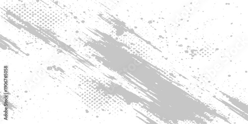 A vintage black ink splatter design creates a dirty grunge texture background vector illustration with a splattered paint brush border and grungy art pattern wallpaper