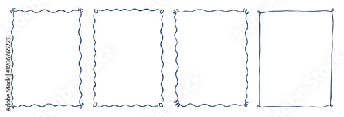 hand drawn ink vintage frames stamp or letter mark frames