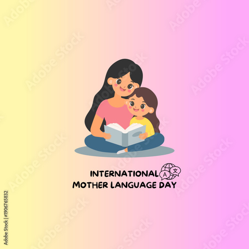 International Mother Language Day. 21st February Language Day post shows diverse group of people representing different cultures along with greetings in various languages like Hello, Bonjour.



