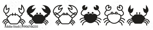 crab vector icon crab sign on background crab icon f