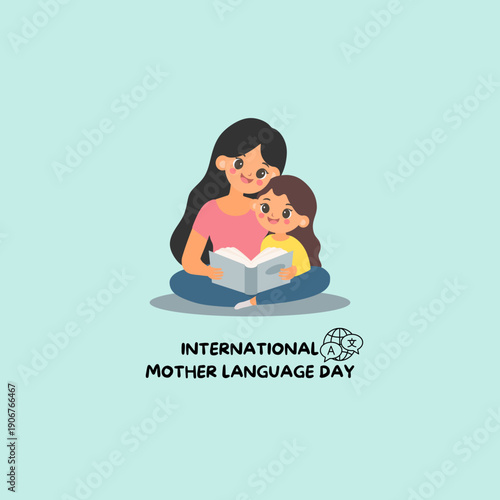 International Mother Language Day. 21st February Language Day post shows diverse group of people representing different cultures along with greetings in various languages like Hello, Bonjour and Ciao