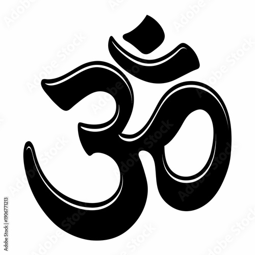 om symbol silhouette vector