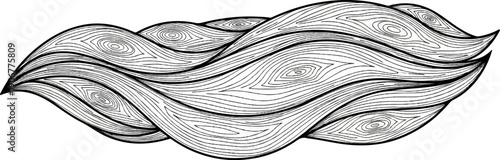 Abstract organic flowing lines resembling wood grain or waves