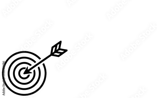 Arrow hitting the center of a target