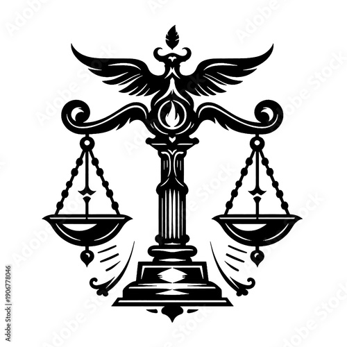 justice scale vector