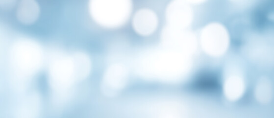 Abstract blurred medical background in blue and white tones, healthcare and science concept