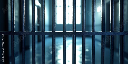 Dark Prison Cell with Bars