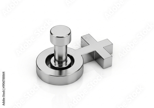 Metal symbols for male and female.