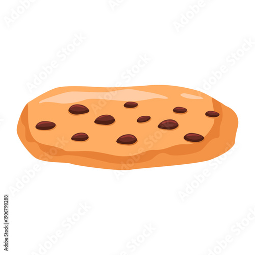 Flat Cookie Dessert Illustration