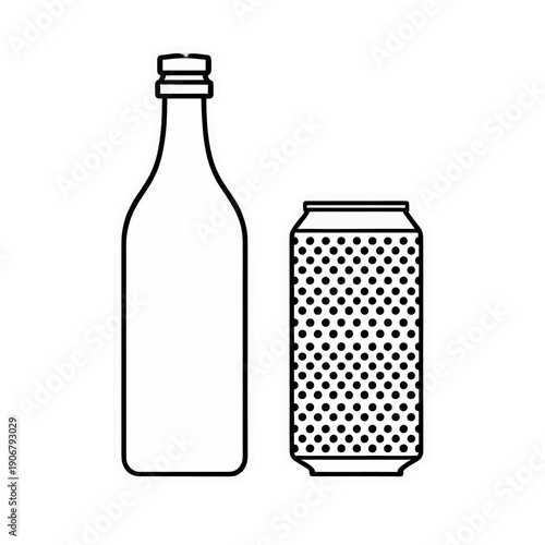 Bottle And Can Drink Icon