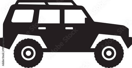 Rugged Modern SUV Silhouettes with Roof Rack for Adventure and Outdoor Travel Design