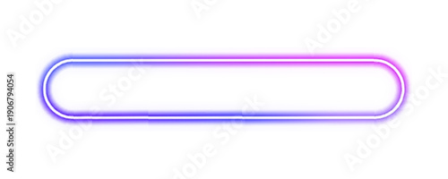 Purple and blue neon hexagon frame with radiant glow effect. Sharp luminous edges isolated on dark background. Perfect for posters and banners PNG.