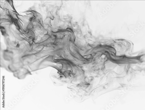 Storm rolls across cloud field; fog and vapor shimmer under thunder light. Realistic atmospheric phenomena intensify when gray smoke meets mist, steam, smoky fire burning flame. PNG vector.