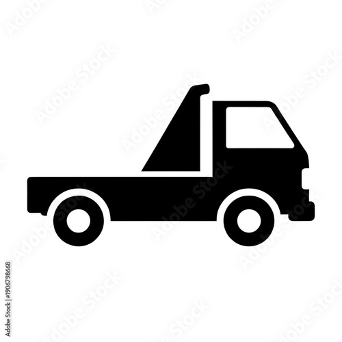 Tow Truck Icon Flat Vector Graphic For Automotive Service