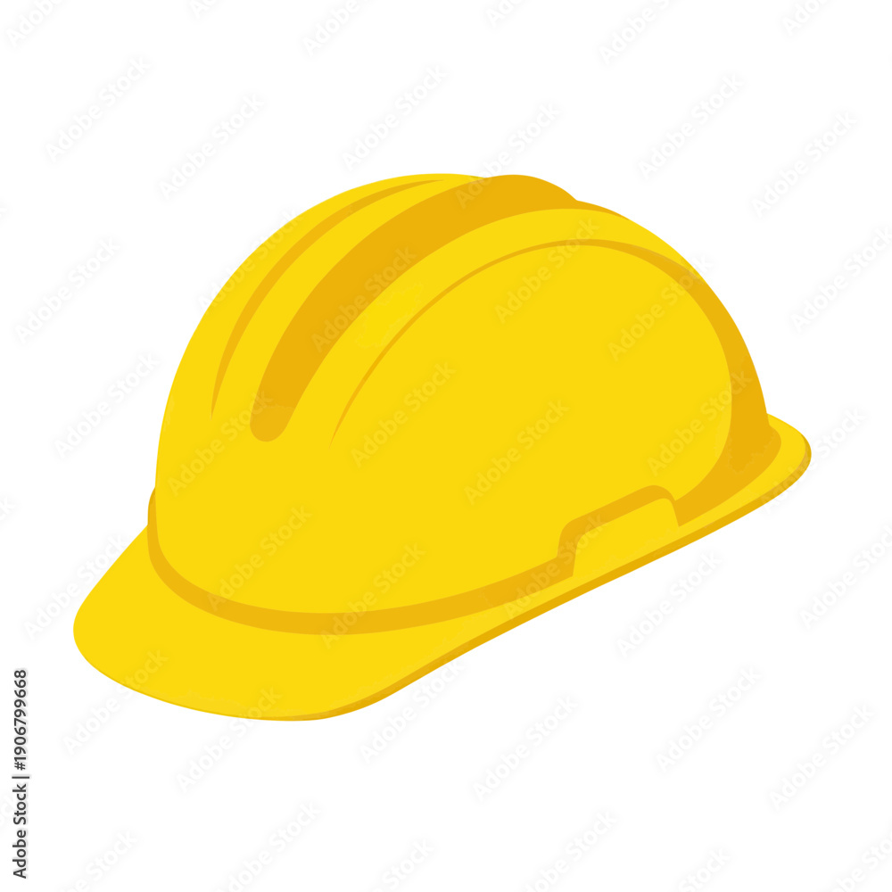 Fototapeta premium Yellow Hard Hat Safety Helmet 3d Icon For Construction Workers
