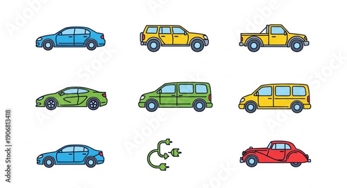 Collection of various car types and styles.