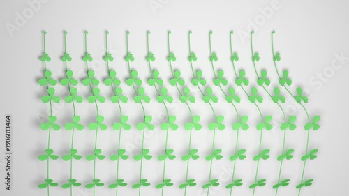 Clover branches growing with alpha channel