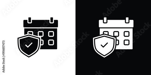 Schedule Icon Sheet Black And White