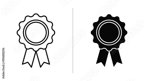 Black and white rosette icons