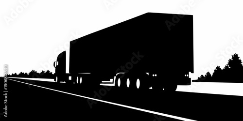 Commercial Fleet Semi-Truck and Construction Tipper Silhouette Mega-Bundle