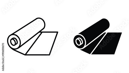 Black and white paper rolls