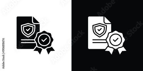 Policy Icon Sheet Black And White