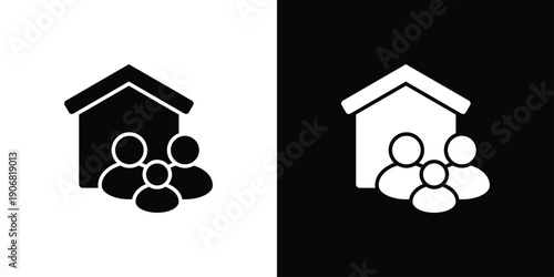 Family Icon Sheet Black And White