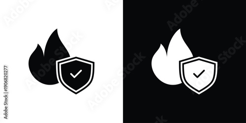 Flame Icon Sheet Black And White