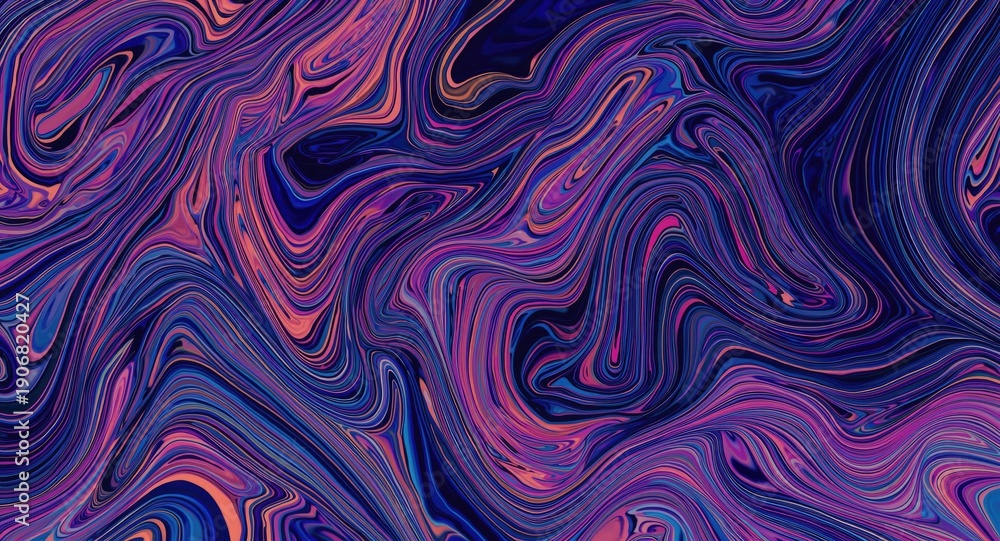 Obraz premium bright abstract fluid background designed by AI with colorful line patterns