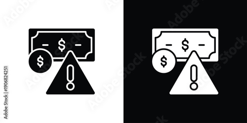 Financial risk Icon Sheet Black And White