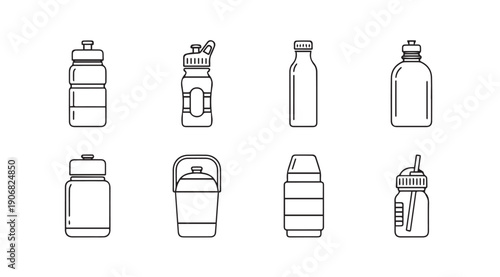 Collection of Drink Bottles and Containers Icons