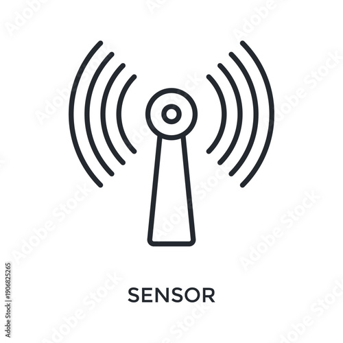 Sensor Icon Outline Style. Vector Illustration For Graphic Design