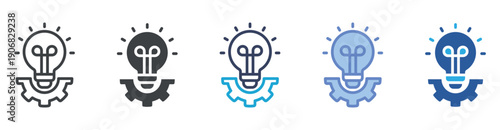 Idea icon set multiple style collection